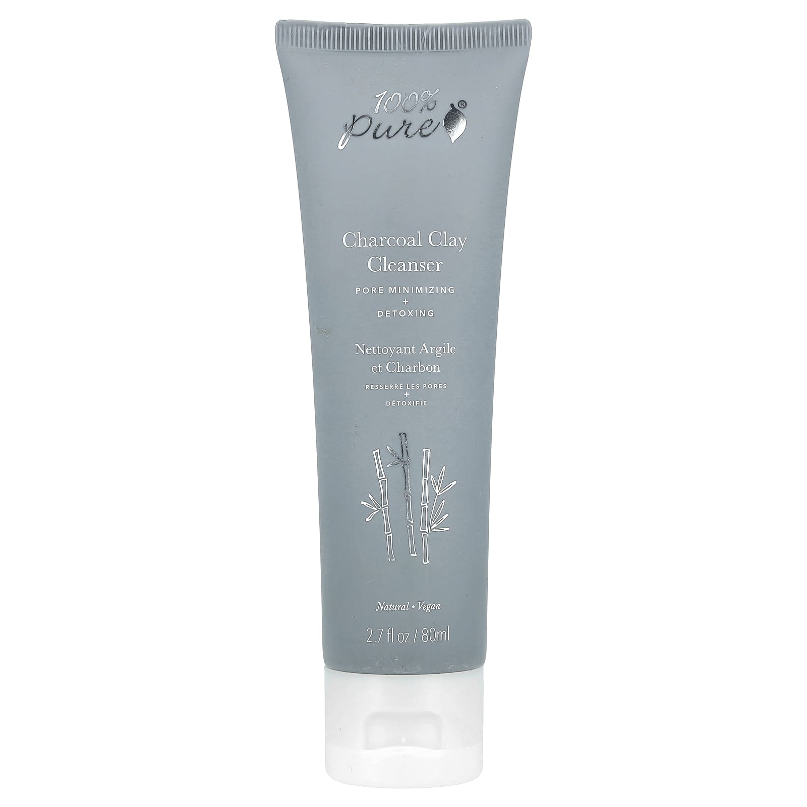 100% Pure, Charcoal Clay Cleanser, 2.7 fl oz (80 ml)