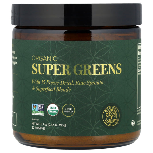 Organic Super Greens Powder by Global Healing - USDA Certified - Image 1