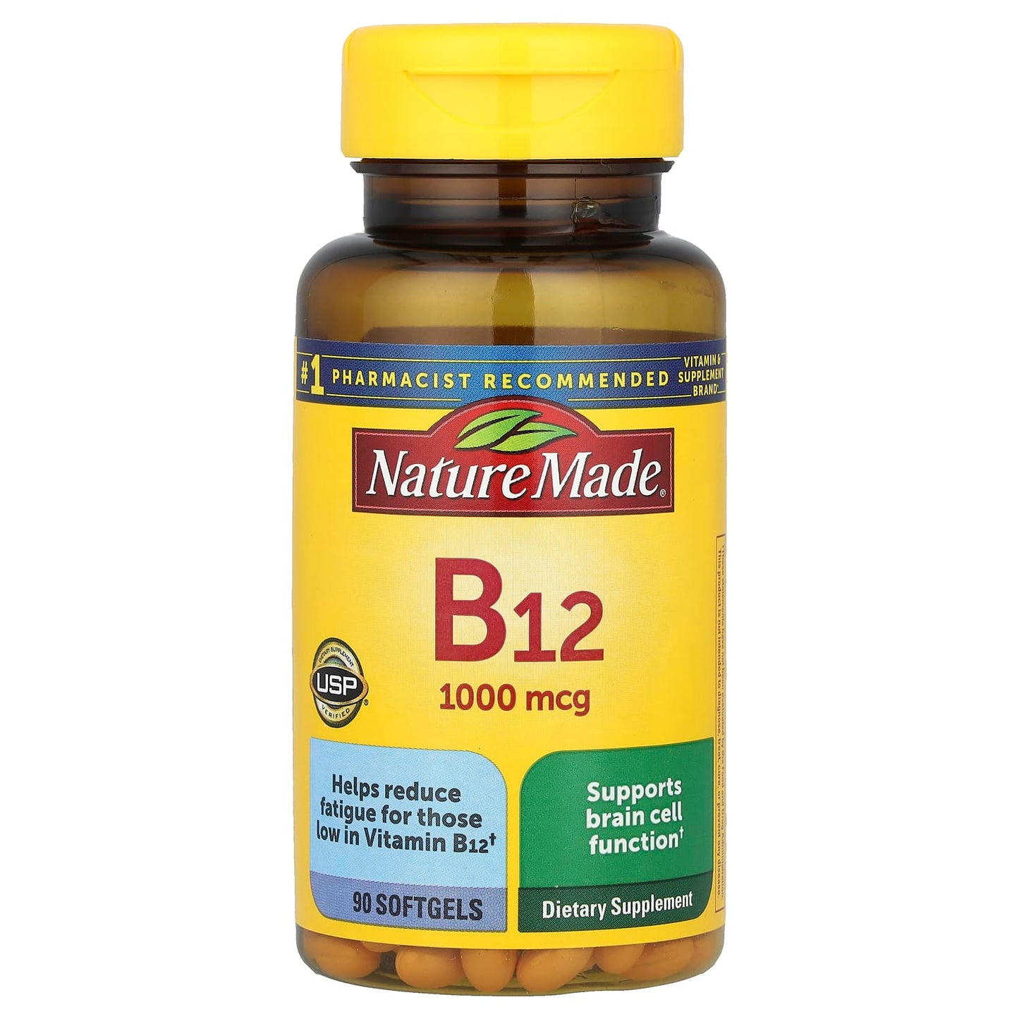 Nature Made, Vitamin B12, 1,000 mcg, 90 Softgels - Image 1