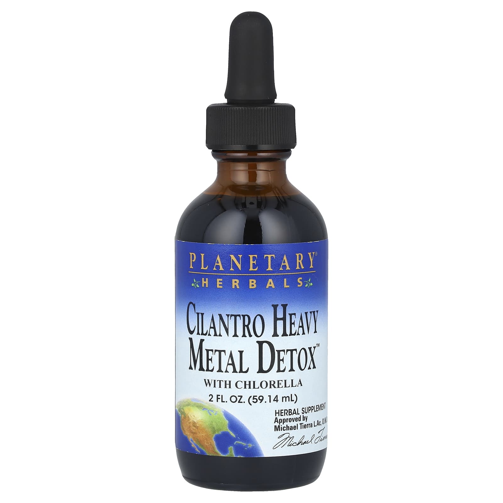 Planetary Herbals, Cilantro Heavy Metal Detox™ with Chlorella , 2 fl oz (59.14 ml) - Image 1