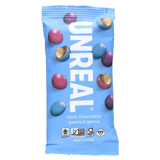 Unreal, Dark Chocolate Peanut Gems, 1.5 oz (43 g) - Image 1