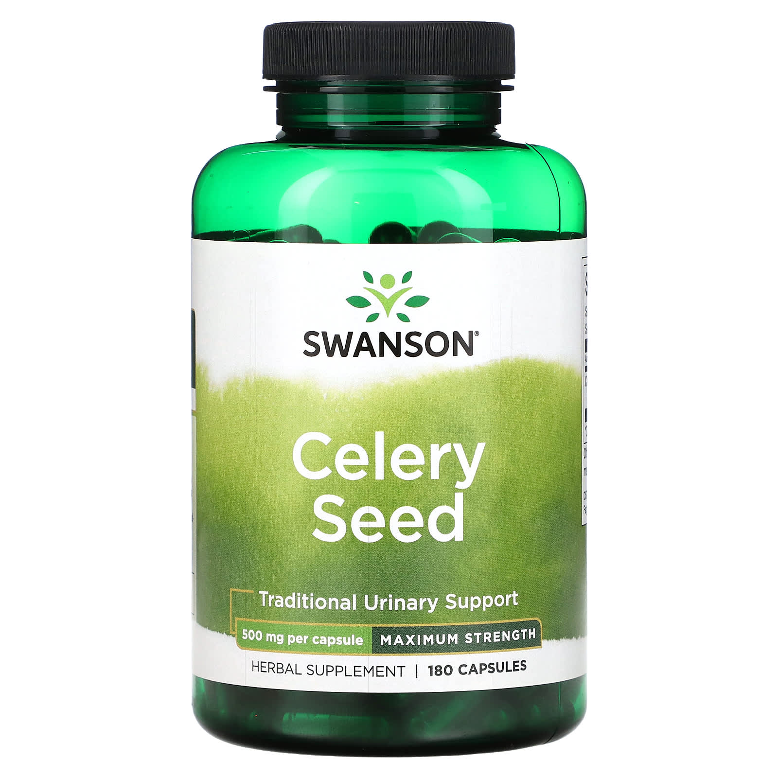 Swanson, Celery Seed, Maximum Strength, 500 mg, 180 Capsules - Image 1