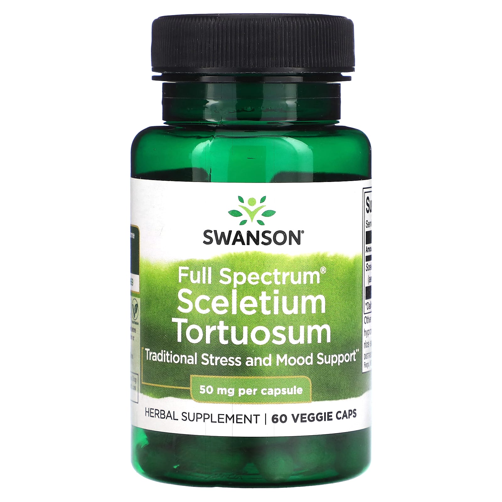 Swanson, Full Spectrum Sceletium Tortuosum, 50 mg, 60 Veggie Caps - Image 1