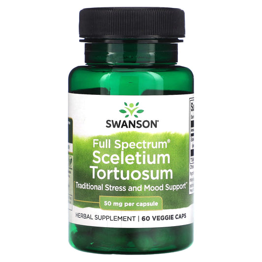 Swanson, Full Spectrum Sceletium Tortuosum, 50 mg, 60 Veggie Caps - Image 1