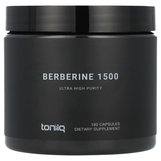Toniiq, Berberine 1500, 180 Capsules (500 mg per Capsule) - Image 1