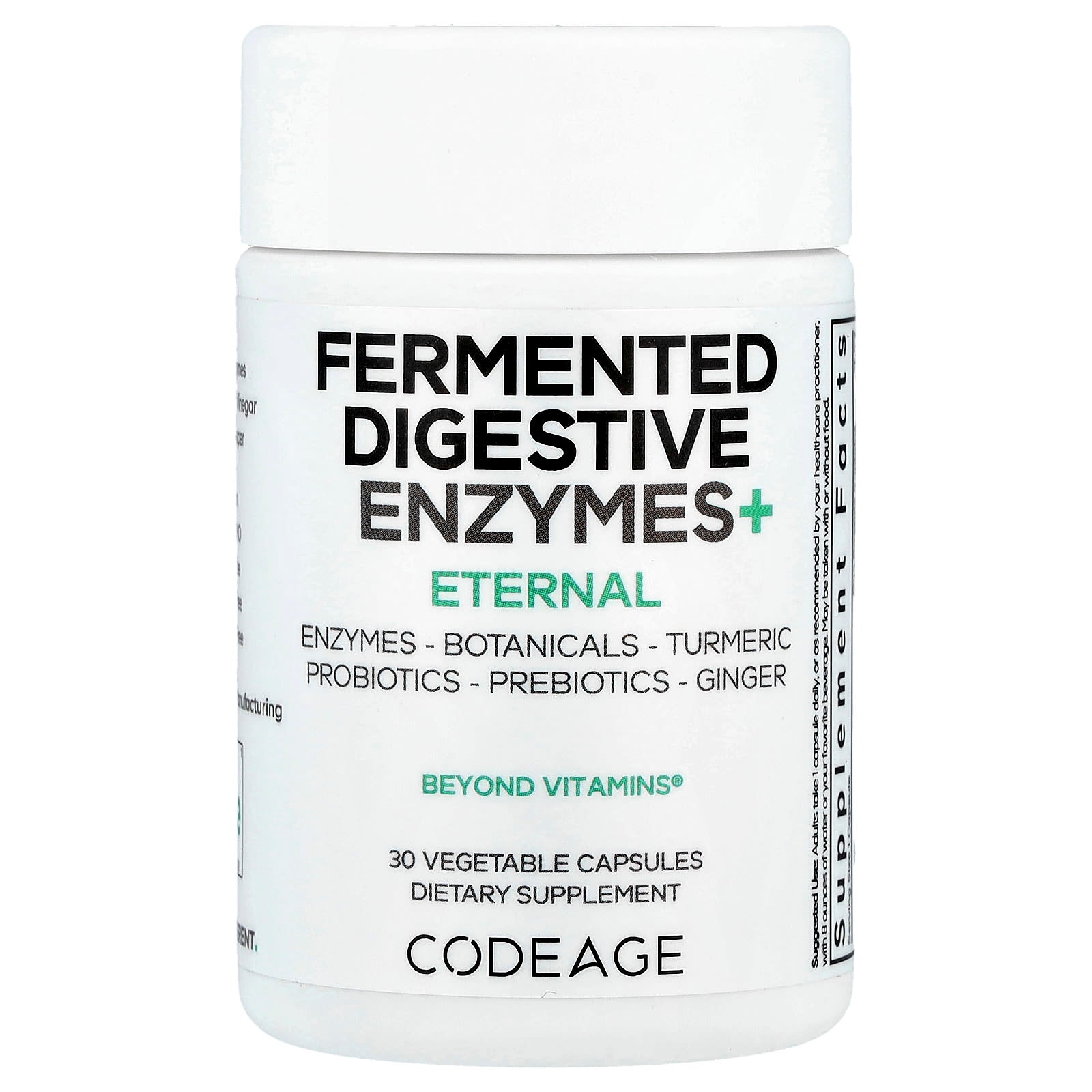 Codeage Fermented Digestive Enzymes+ for Optimal Gut Health, 30 Capsules - Image 1