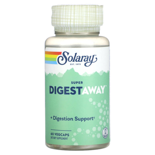 Solaray, Super Digest Away, 60 Vegcaps - Image 1