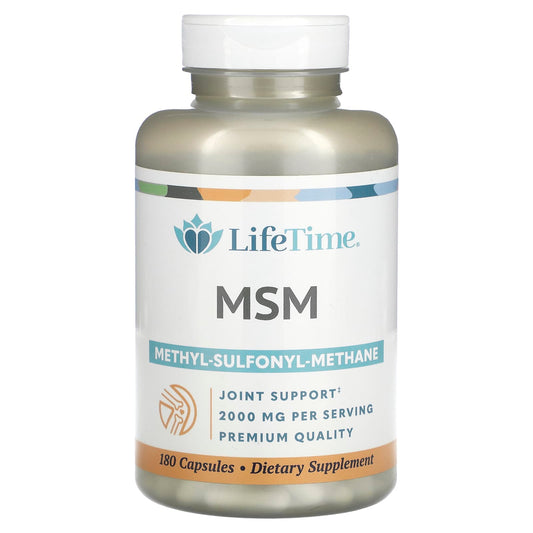LifeTime Vitamins, MSM, 180 Capsules (1,000 mg per Capsule) - Image 1