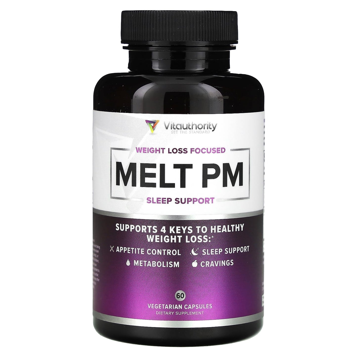 Vitauthority, Melt PM, Sleep Support, 60 Vegetarian Capsules - Image 1