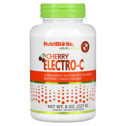 NutriBiotic, Immunity, Cherry Electro-C Powder, 8 oz (227 g) - Image 1