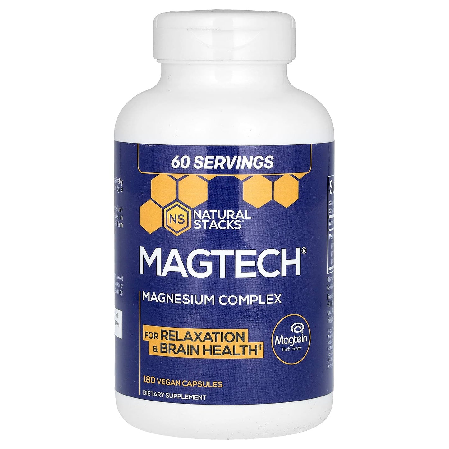 Natural Stacks, MagTech®, Magnesium Complex, 180 Vegan Capsules (66.6 mg per Capsule) - Image 1