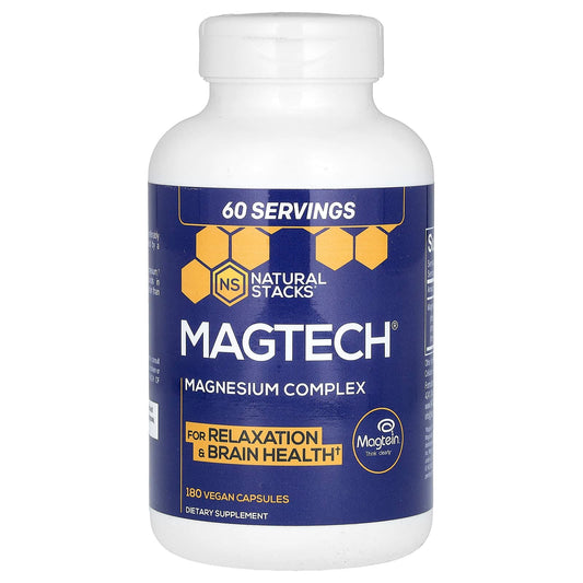 Natural Stacks, MagTech®, Magnesium Complex, 180 Vegan Capsules (66.6 mg per Capsule) - Image 1