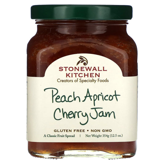 Stonewall Kitchen, Peach Apricot Cherry Jam , 12.5 oz (354 g) - Image 1