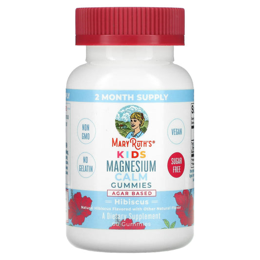MaryRuth's, Kids Magnesium Calm Gummies, Hibiscus, 50 mg, 60 Gummies - Image 1