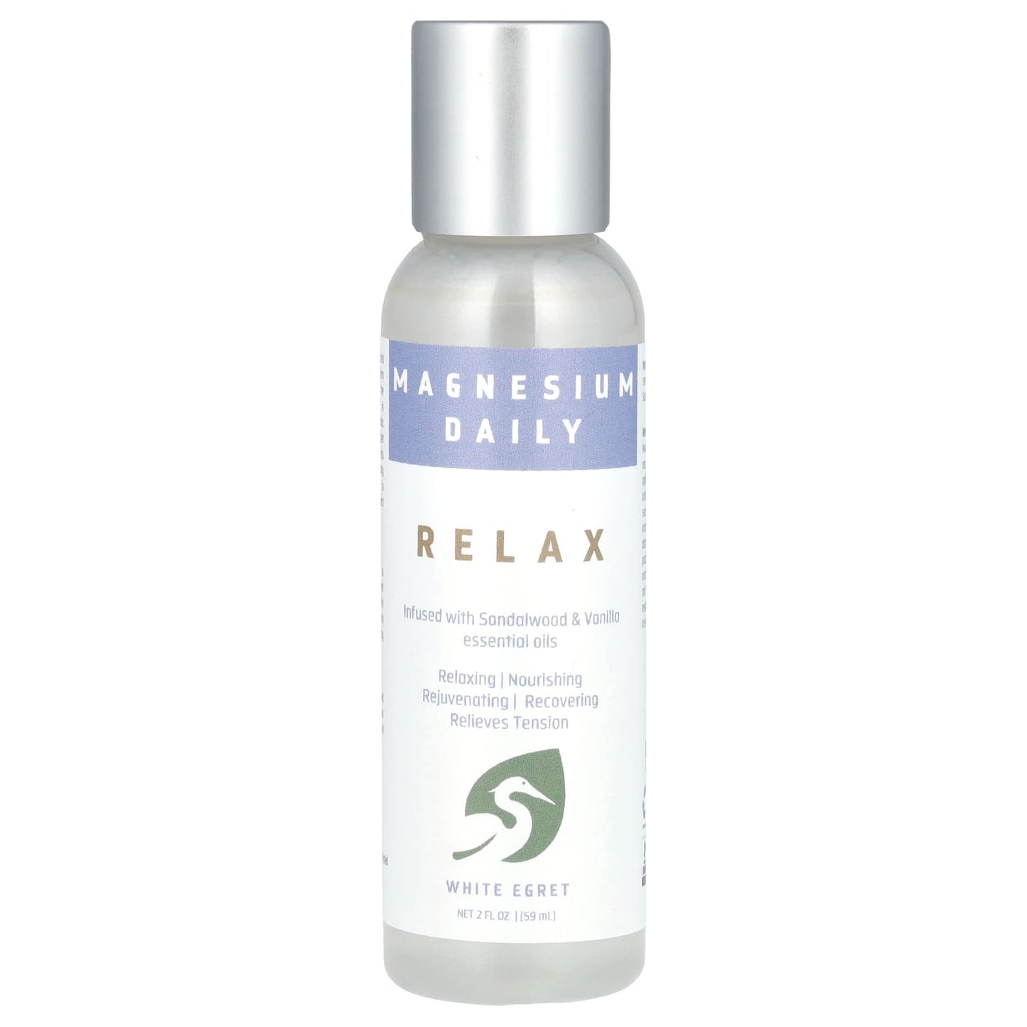 White Egret, Magnesium Daily, Relax, 2 fl oz (59 ml) - Image 1
