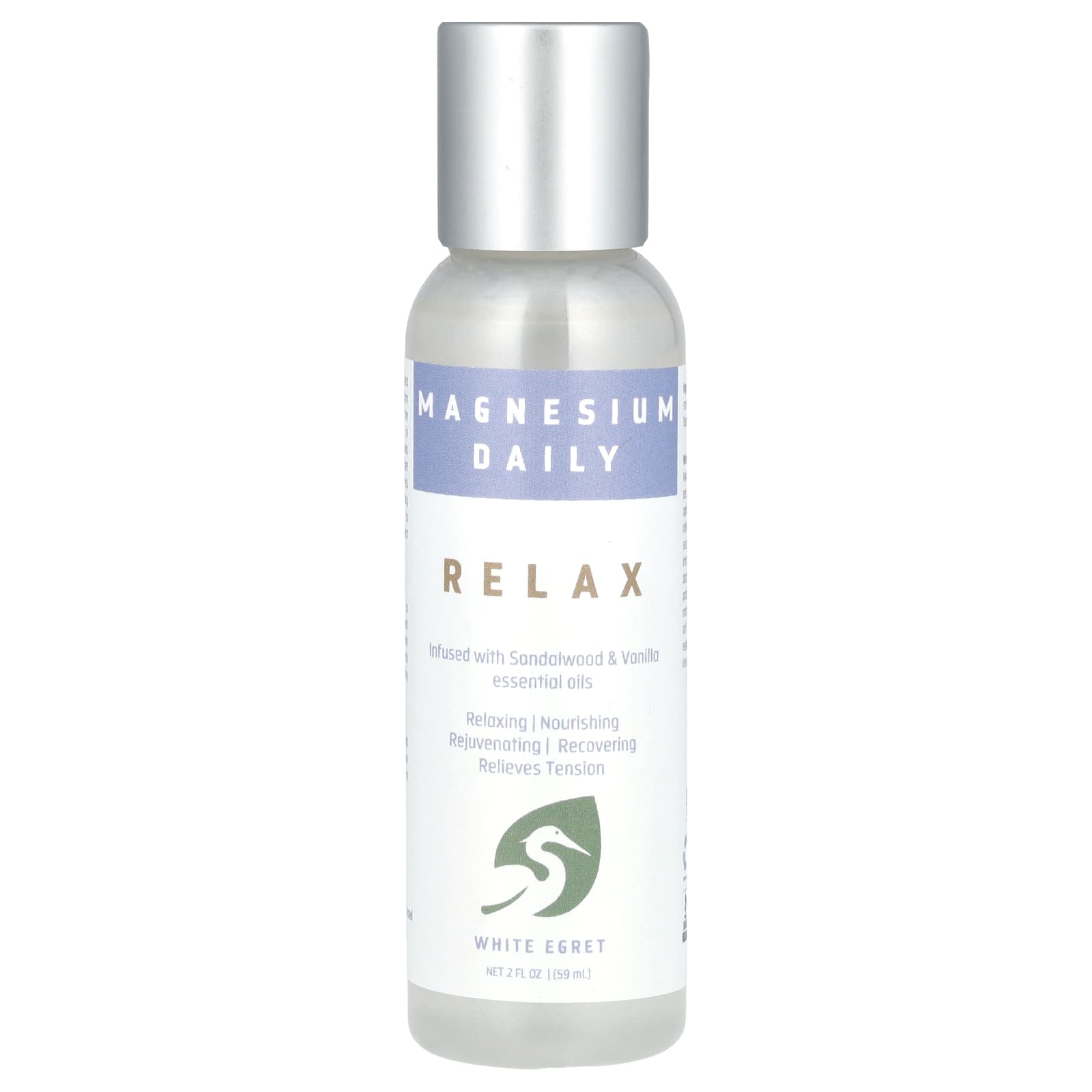 White Egret, Magnesium Daily, Relax, 2 fl oz (59 ml) - Image 1