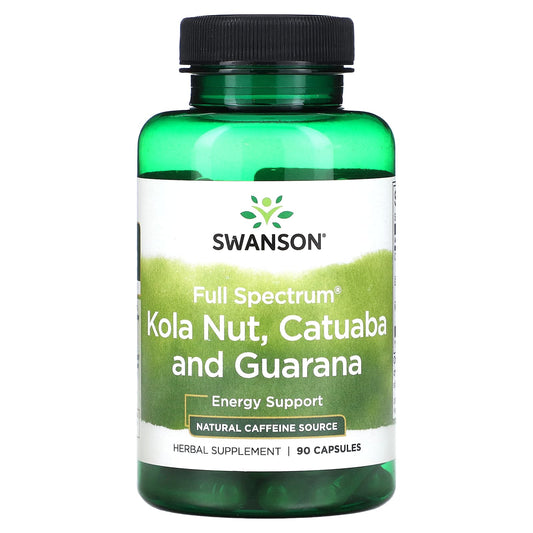 Swanson, Full Spectrum Kola Nut, Catuaba and Guarana, 90 Capsules - Image 1