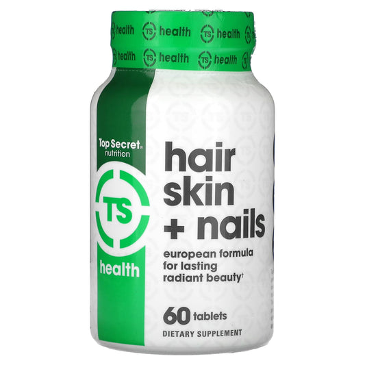 Top Secret Nutrition, Health, Hair Skin + Nails, 60 Tablets - Image 1