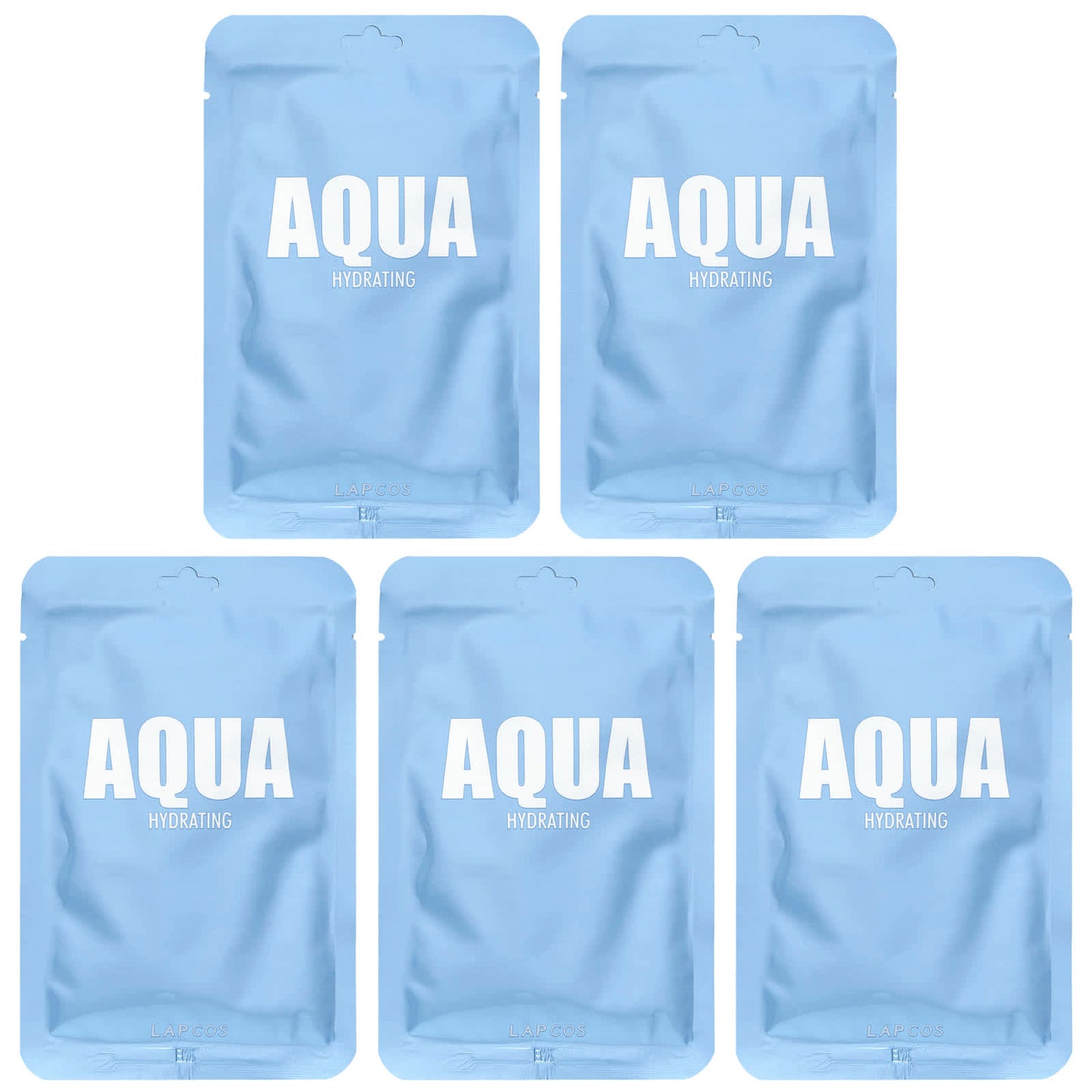 Lapcos, Aqua Beauty Sheet Mask Set, Hydrating, 5 Sheets, 1.01 fl oz (30 ml) Each - Image 1