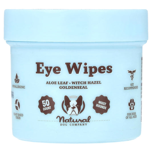 Natural Dog Company, Eye Wipes , 50 Count - Image 1