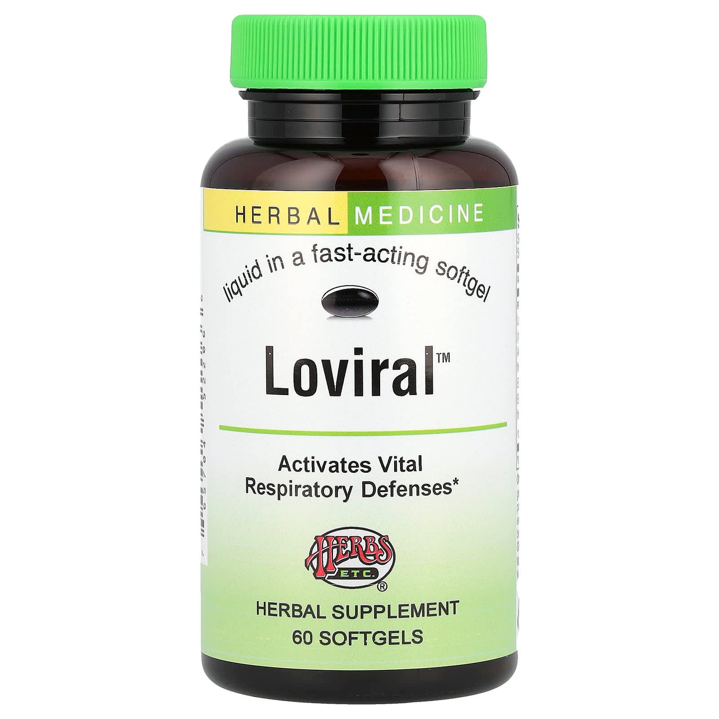 Herbal Respiratory Defense with Loviral, 60 Softgels by Herbs Etc. - Image 1