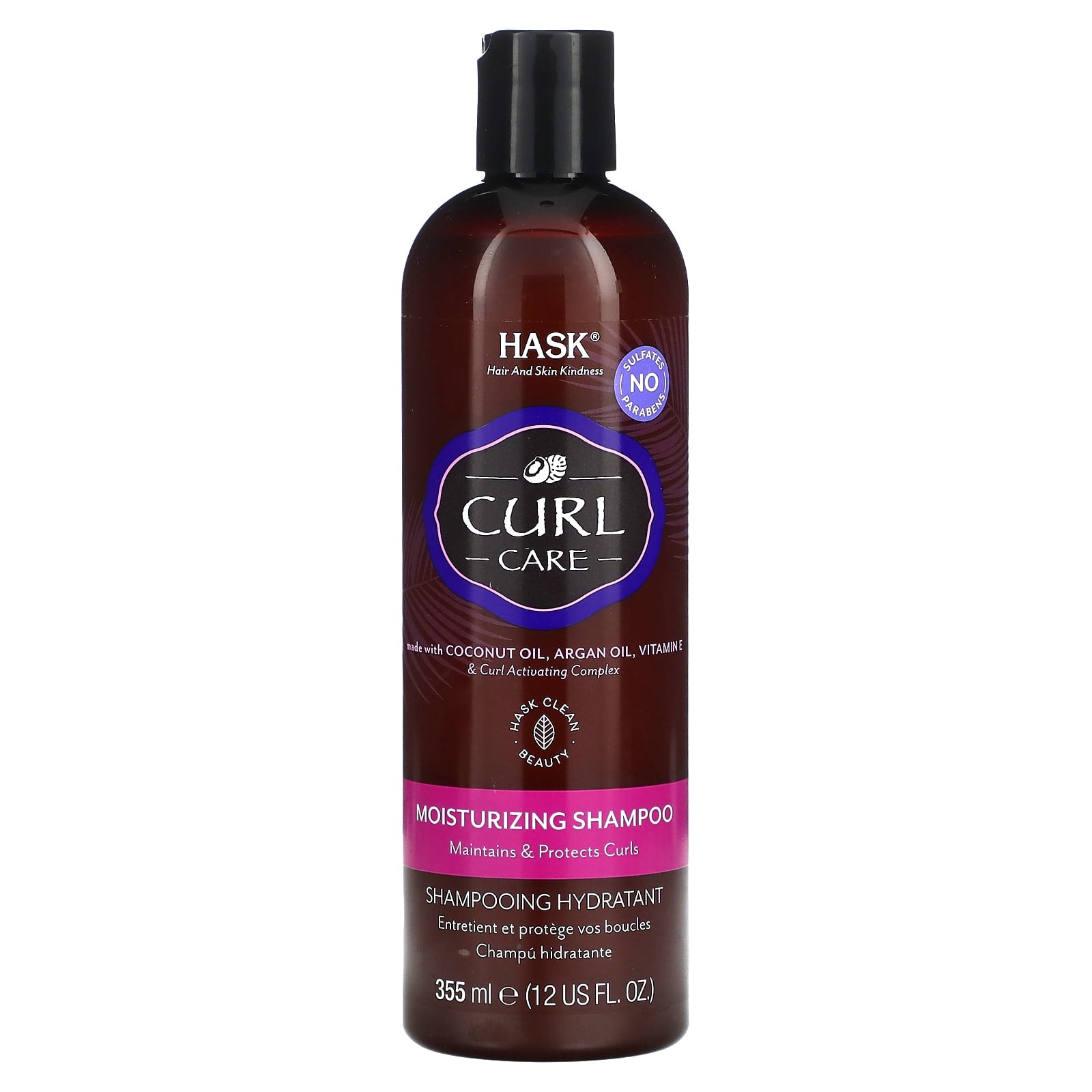 Hask Curl Care Moisturizing Shampoo for All Curl Patterns - Image 1