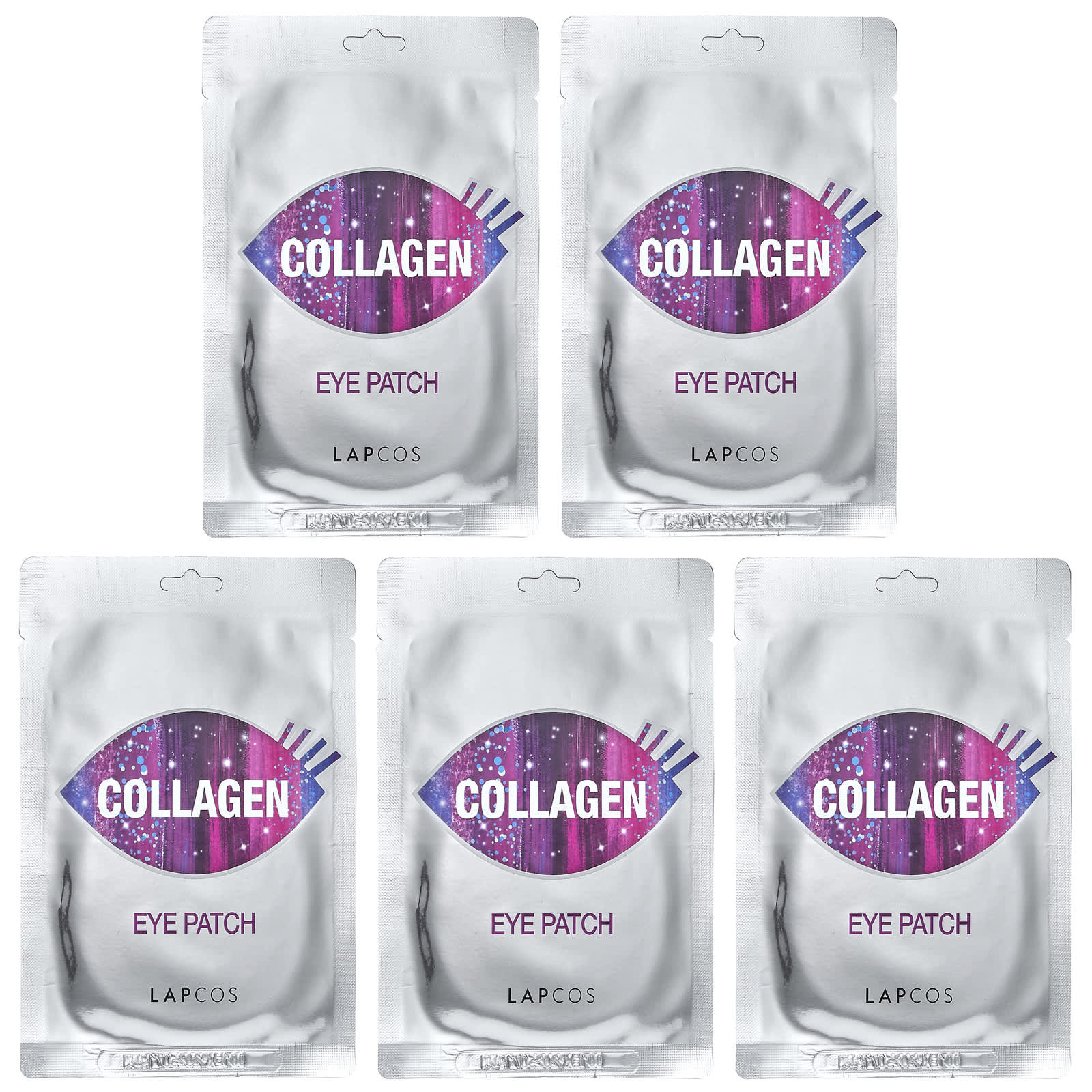 Lapcos, Collagen Beauty Eye Patch, 5 Pairs, 0.04 oz (1.4 g) Each - Image 1