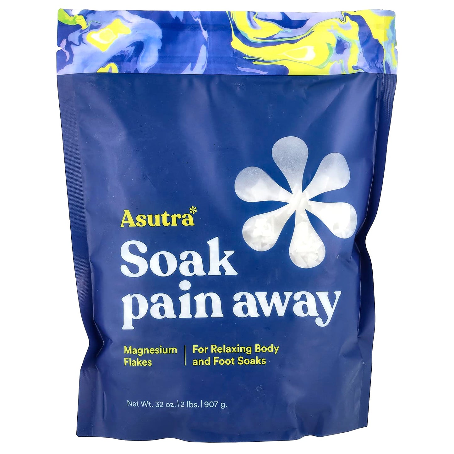 Relax & Rejuvenate with Asutra Magnesium Flakes, 32 oz - Image 1