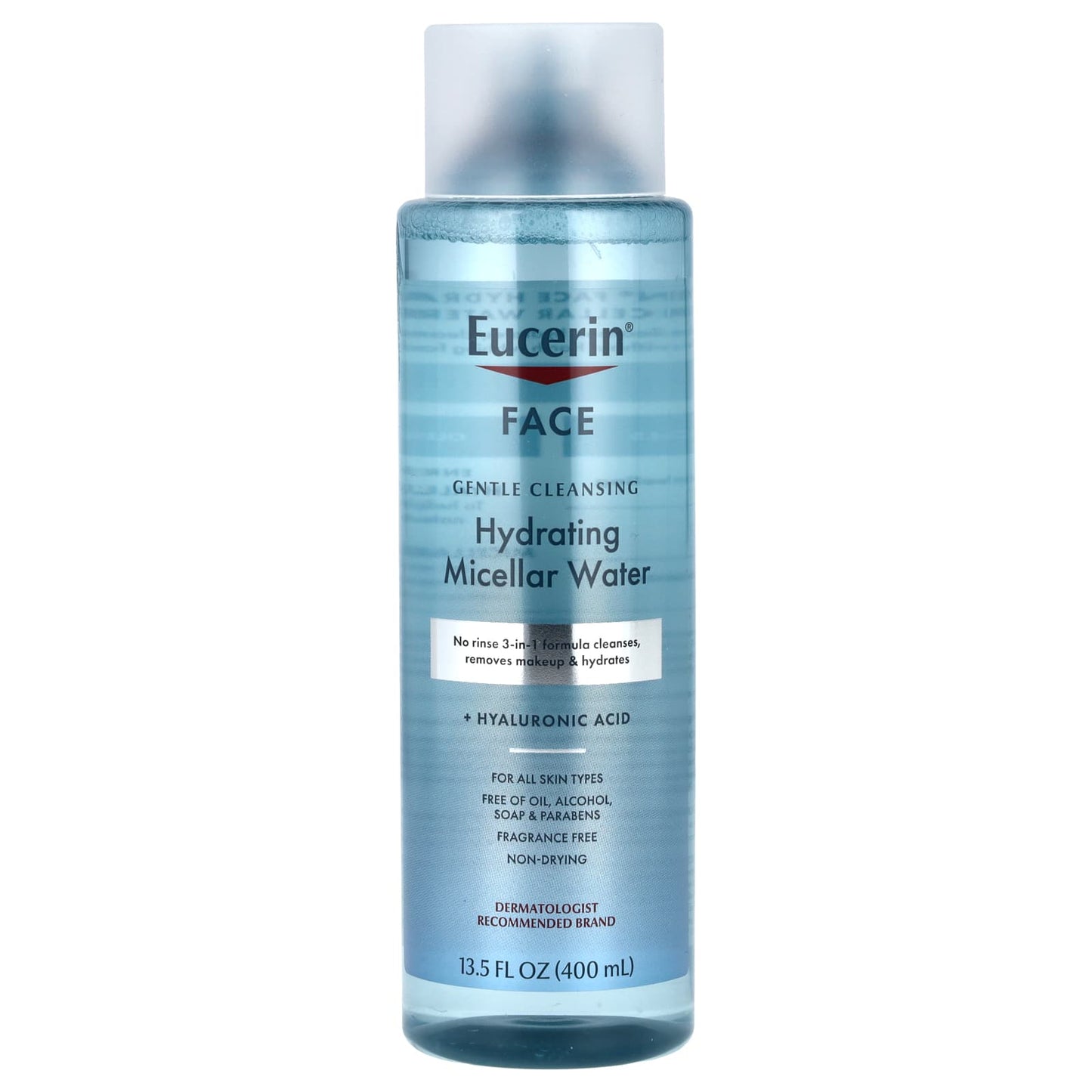 Eucerin Hydrating Micellar Water, Fragrance-Free, 13.5 fl oz (400 ml) - Image 1