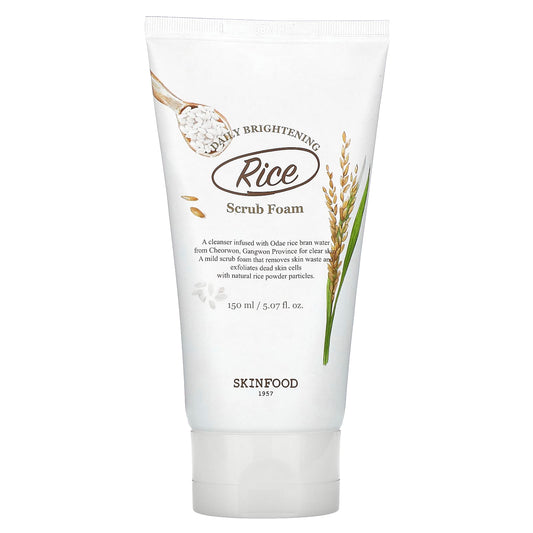 SKINFOOD, Rice Daily Brightening Scrub Foam, 5.07 fl oz (150 ml) - Image 1
