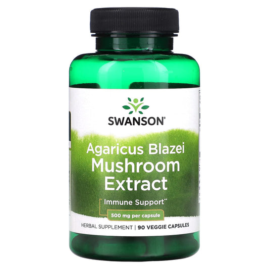 Swanson, Agaricus Blazei Mushroom Extract, 500 mg, 90 Veggie Caps - Image 1