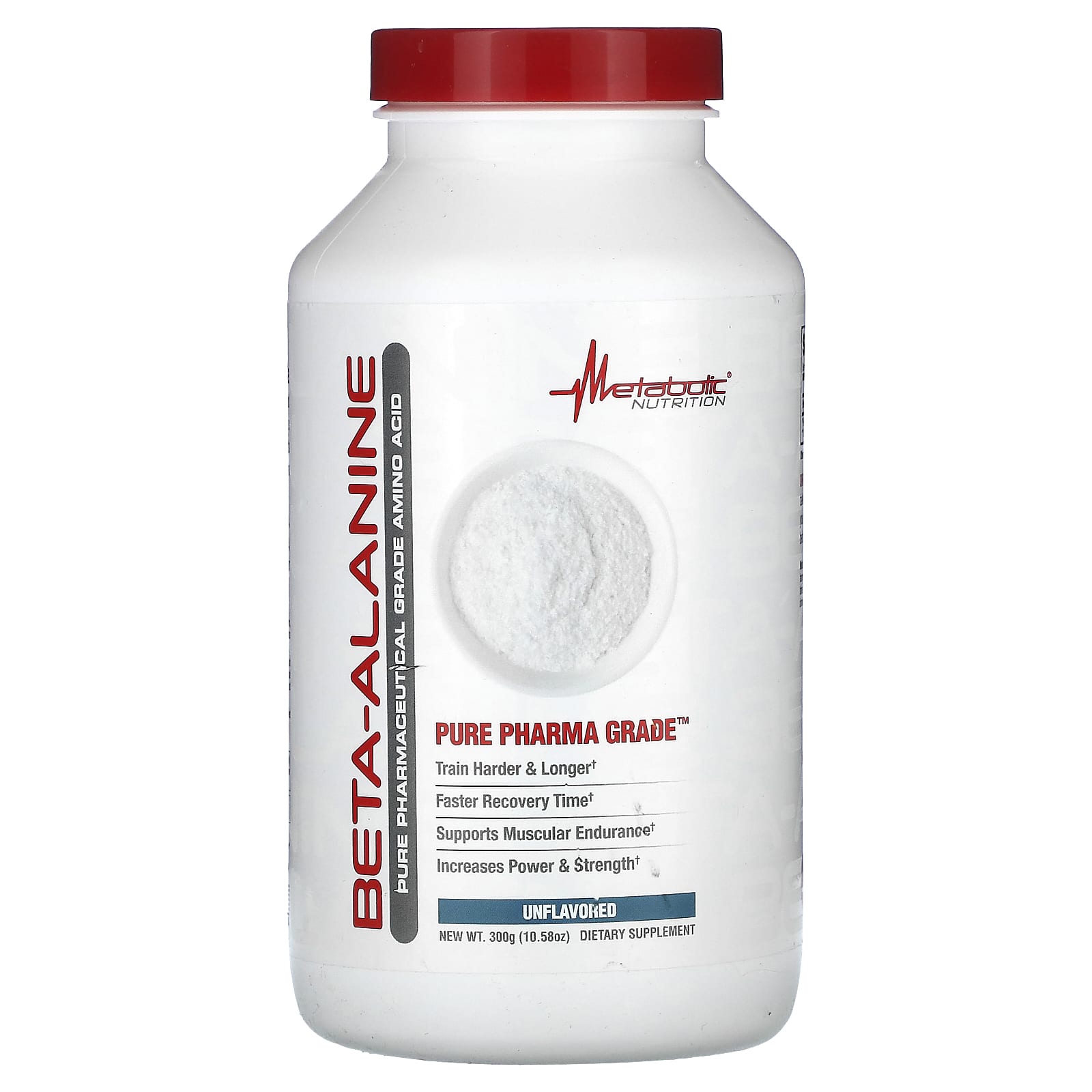 Metabolic Nutrition, Beta-Alanine, Unflavored , 10.58 oz (300 g) - Image 1