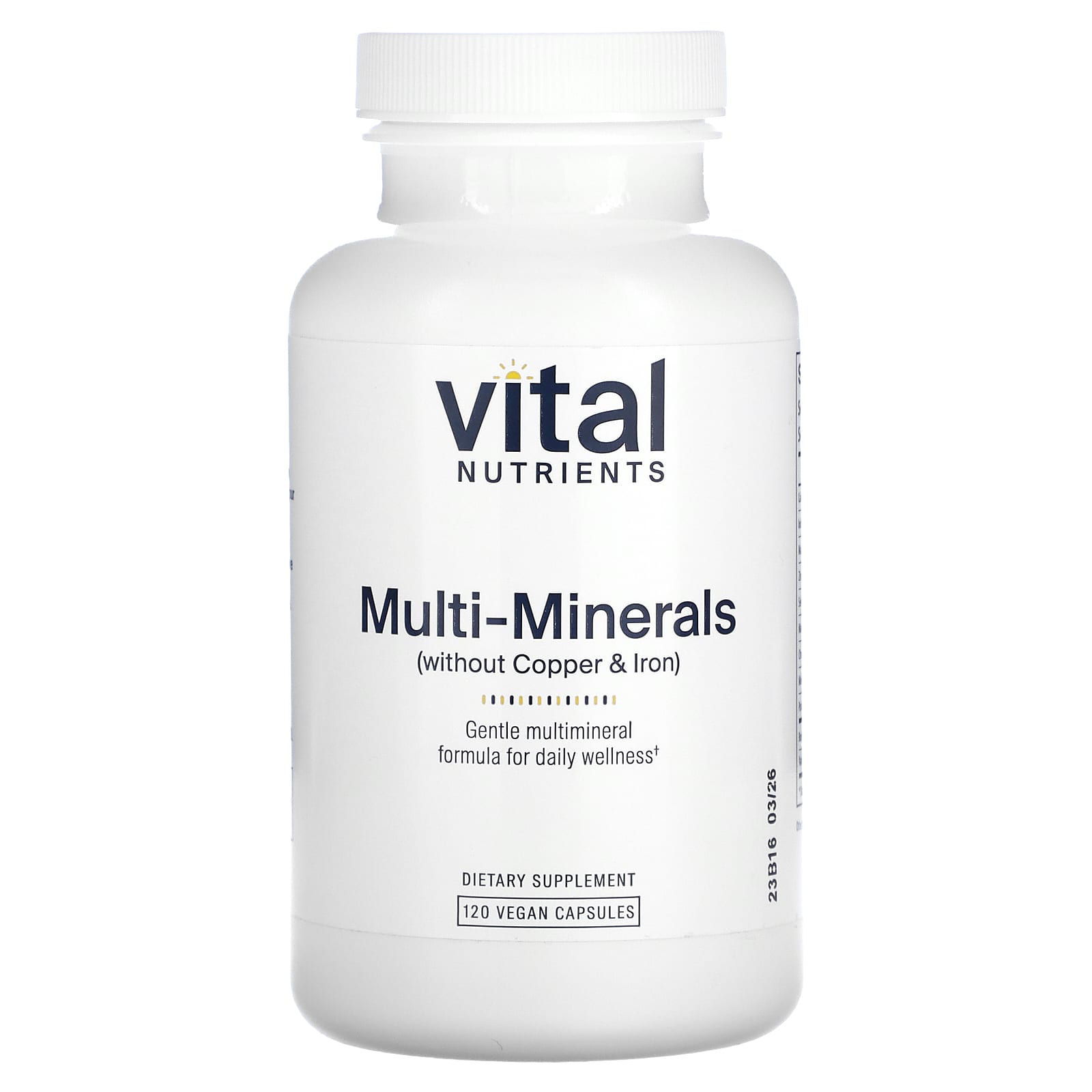 Vital Nutrients, Multi-Minerals (without Copper & Iron), 120 Vegan Capsules - Image 1