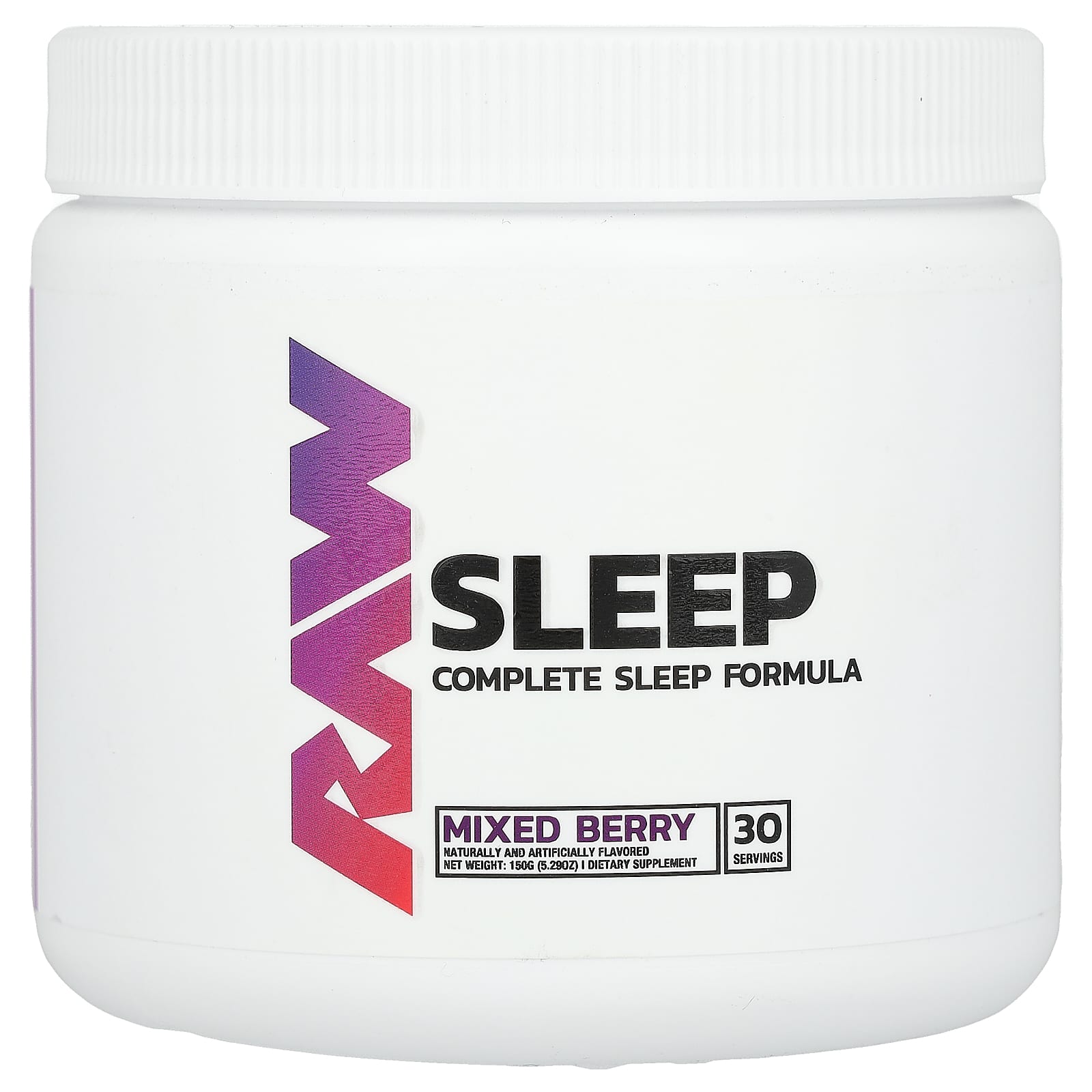Raw Nutrition, Sleep, Mixed Berry, 5.29 oz (150 g) - Image 1