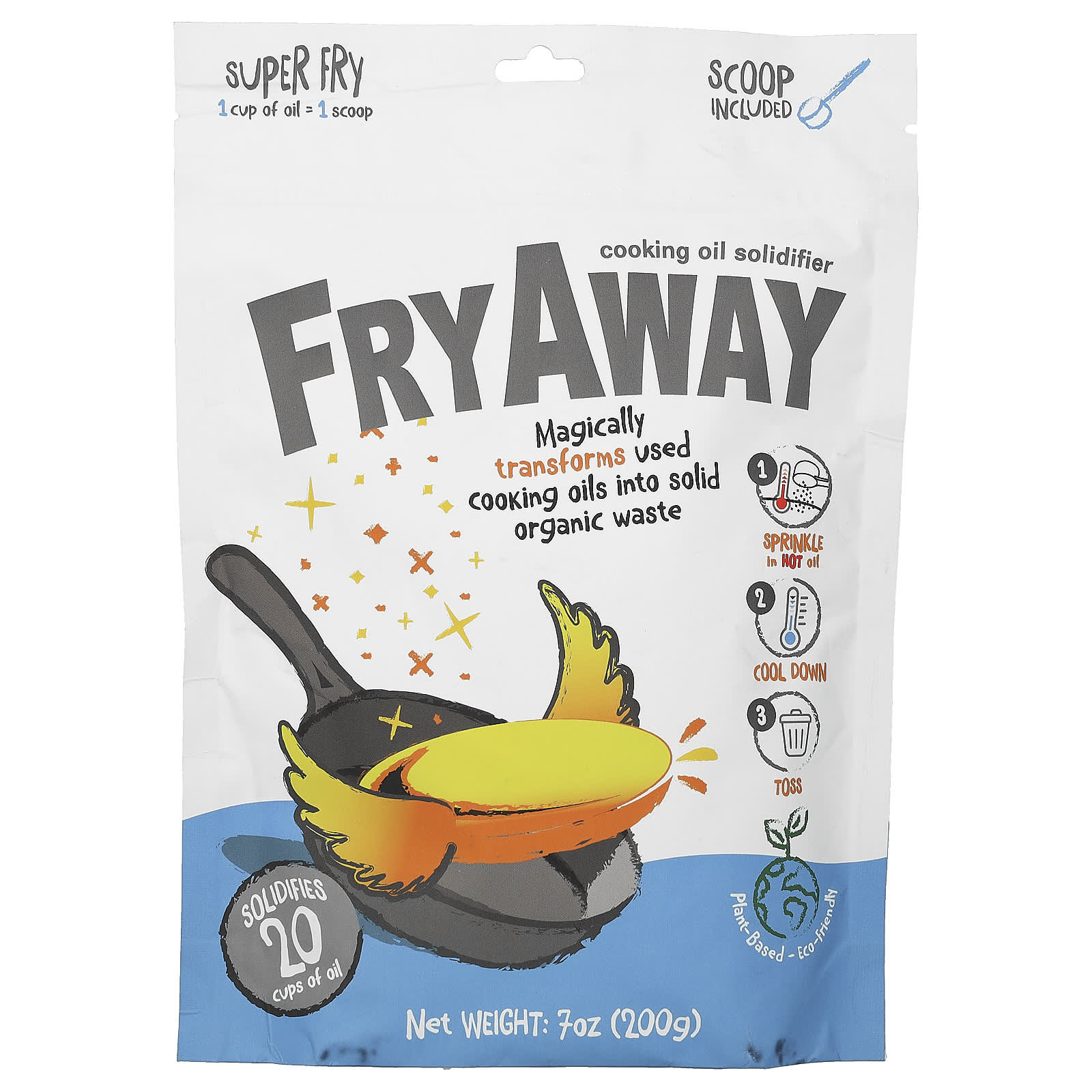 Transform Cooking Oil into Solid Waste with FryAway, 7 oz - Image 1
