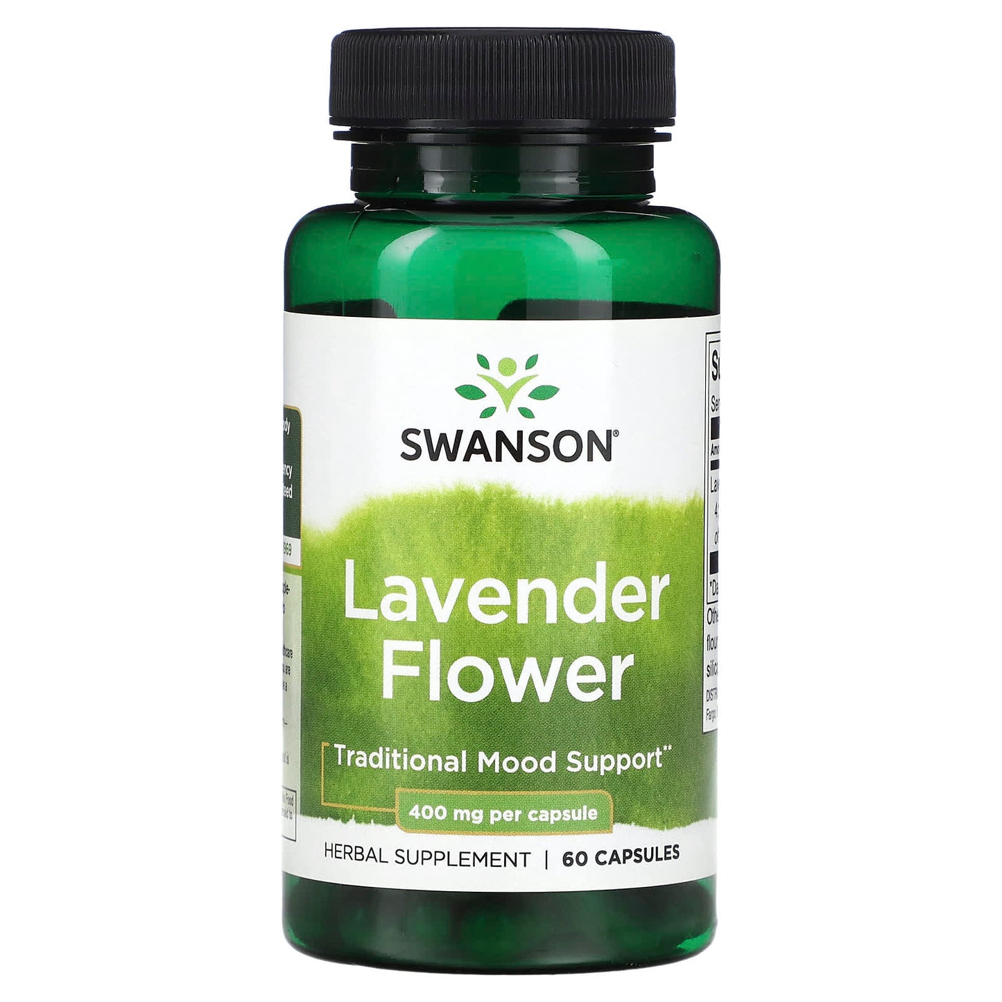Swanson, Lavender Flower, 400 mg, 60 Capsules - Image 1