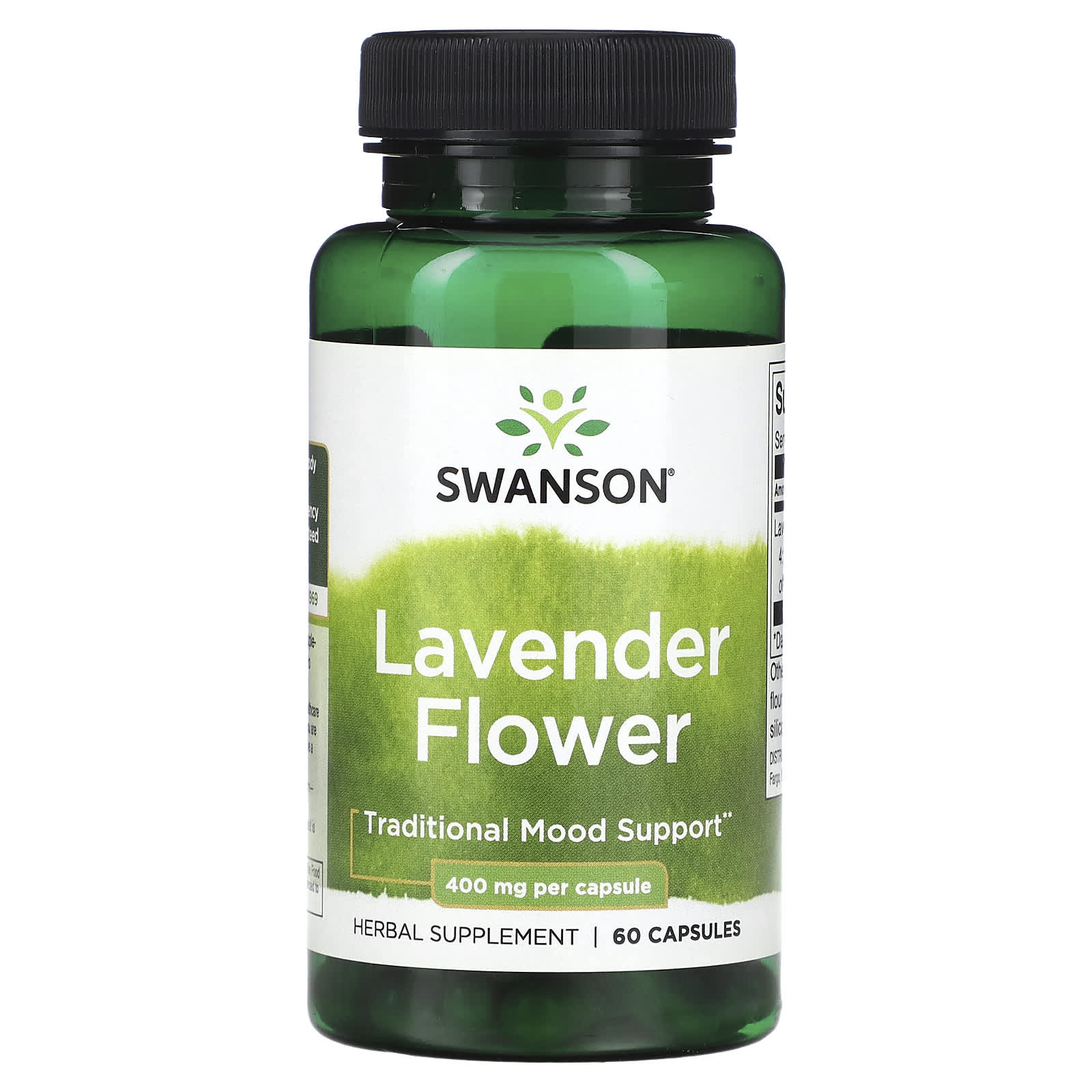 Swanson, Lavender Flower, 400 mg, 60 Capsules - Image 1