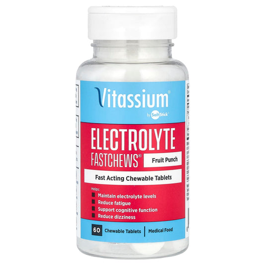 Vitassium, Electrolyte FastChews®, Fruit Punch , 60 Chewable Tablets - Image 1
