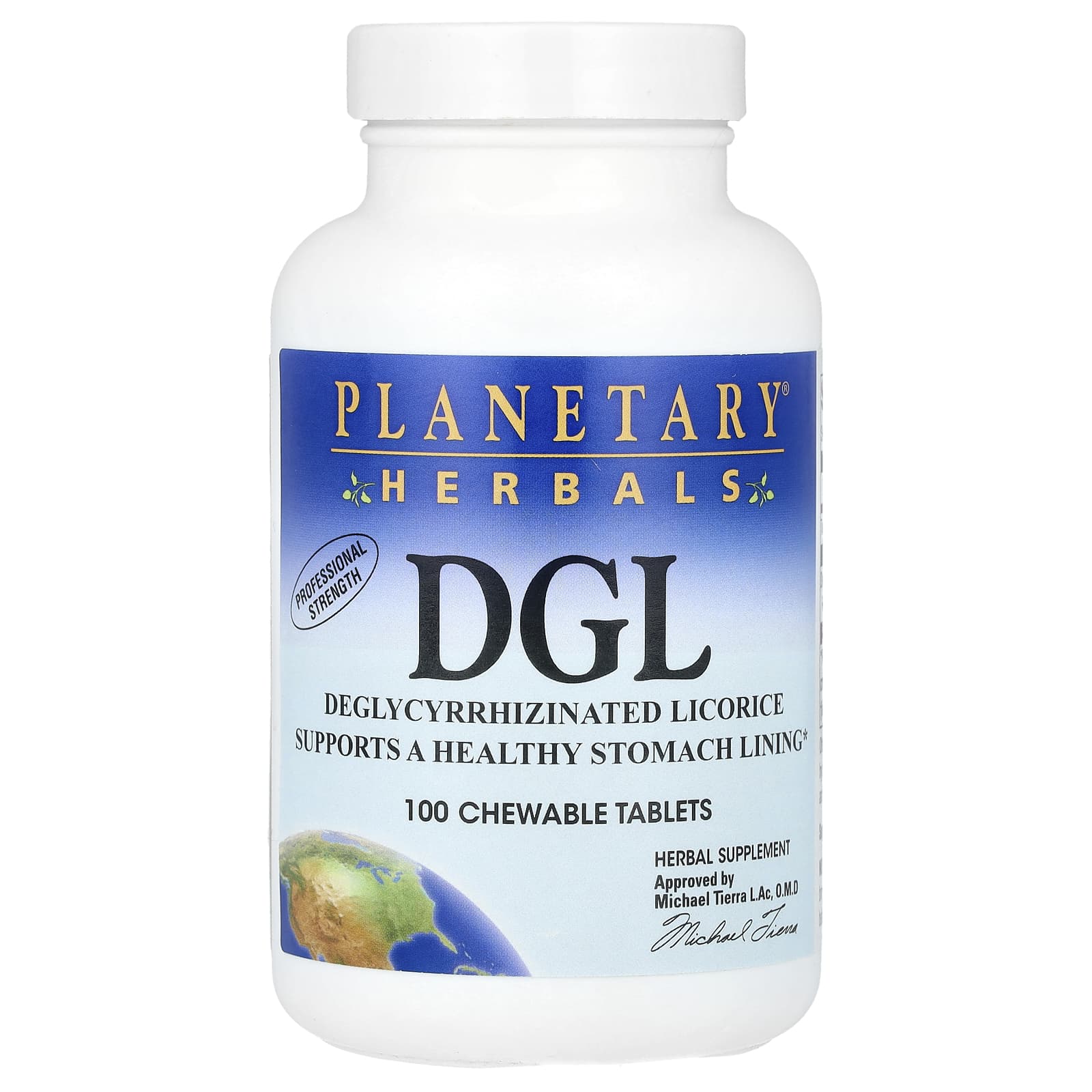 Planetary Herbals, DGL, 380 mg, 100 Chewable Tablets - Image 1