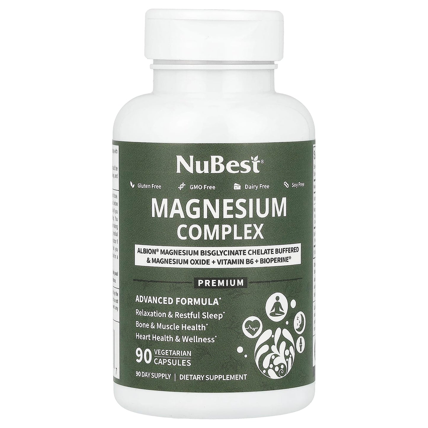 NuBest, Magnesium Complex, 90 Vegetarian Capsules - Image 1