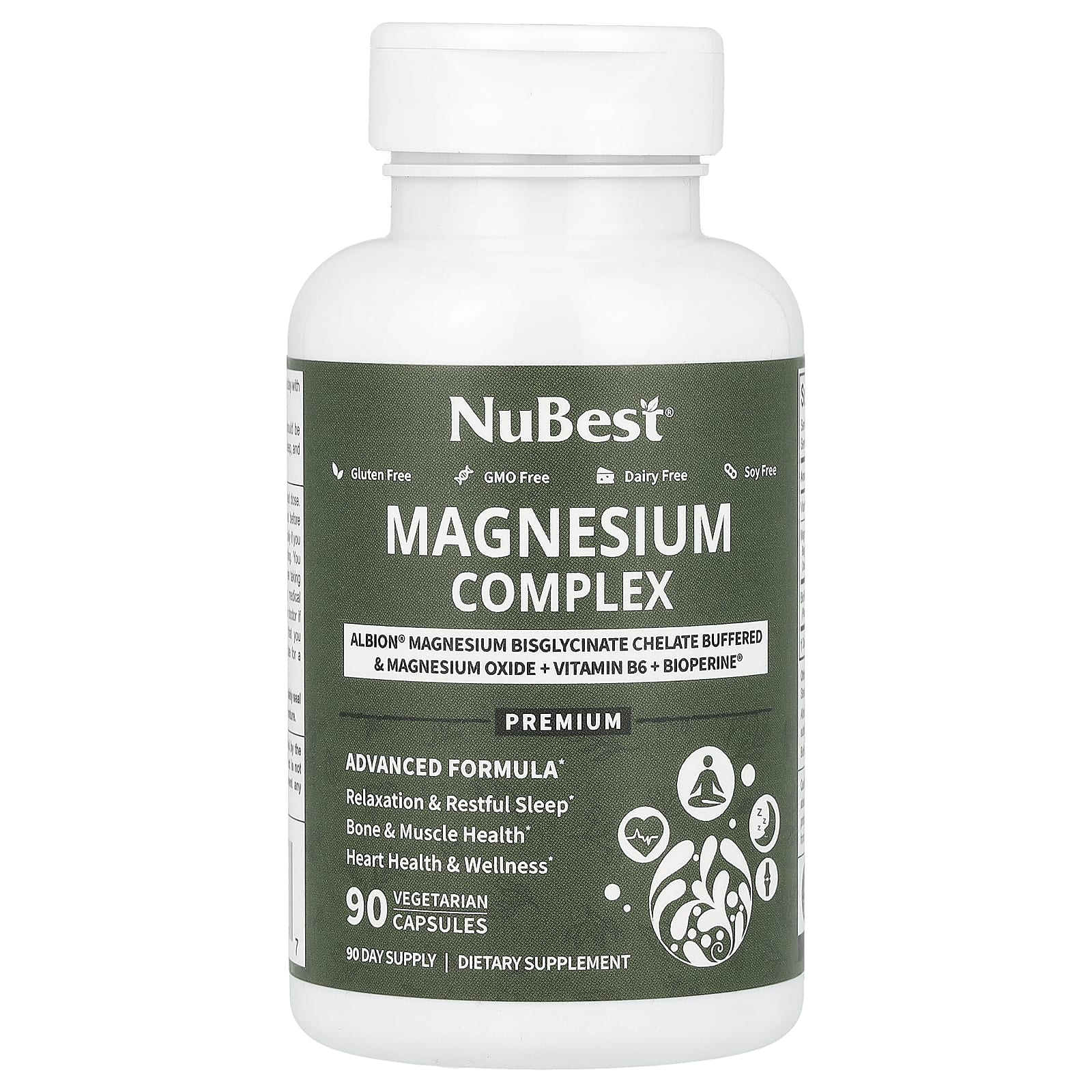 NuBest, Magnesium Complex, 90 Vegetarian Capsules - Image 1