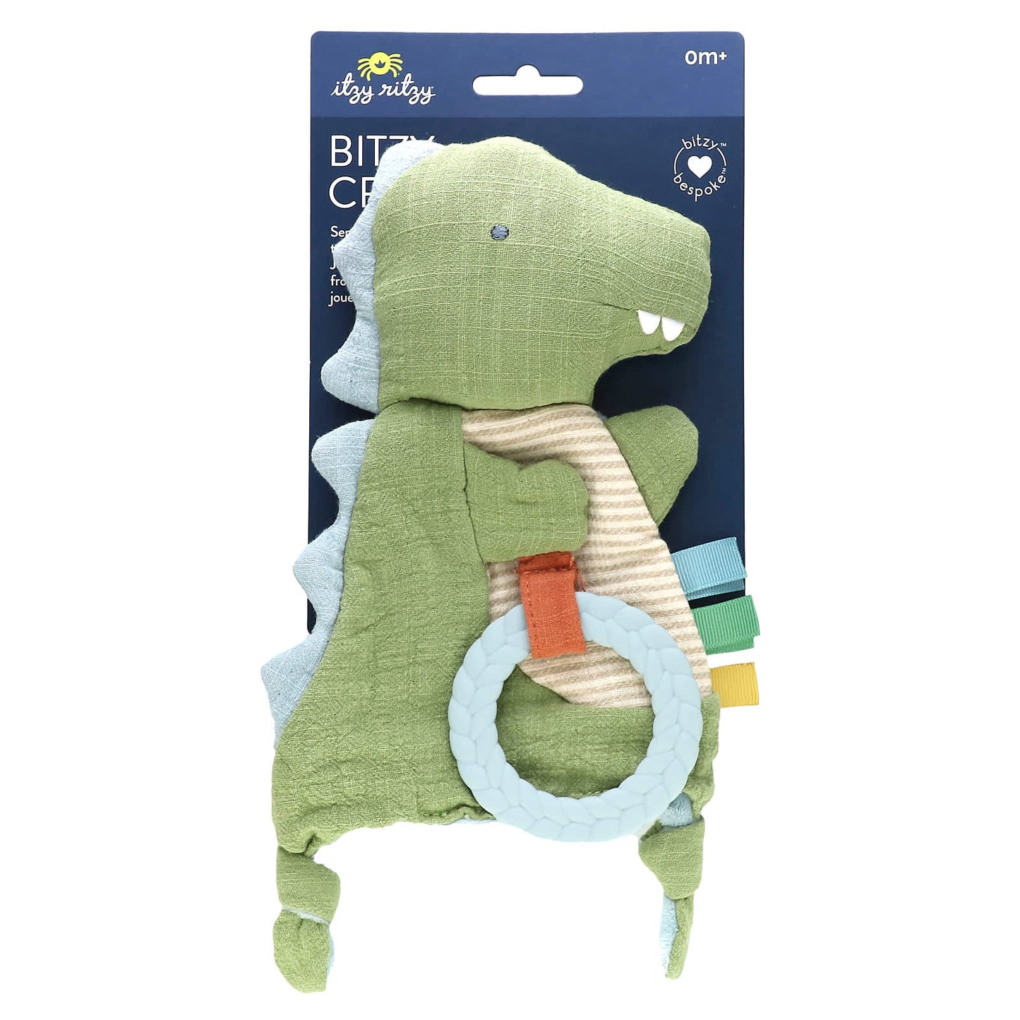 Dino Sensory Crinkle Toy for 0 Months+, Teether & Crinkle Sound - Image 1