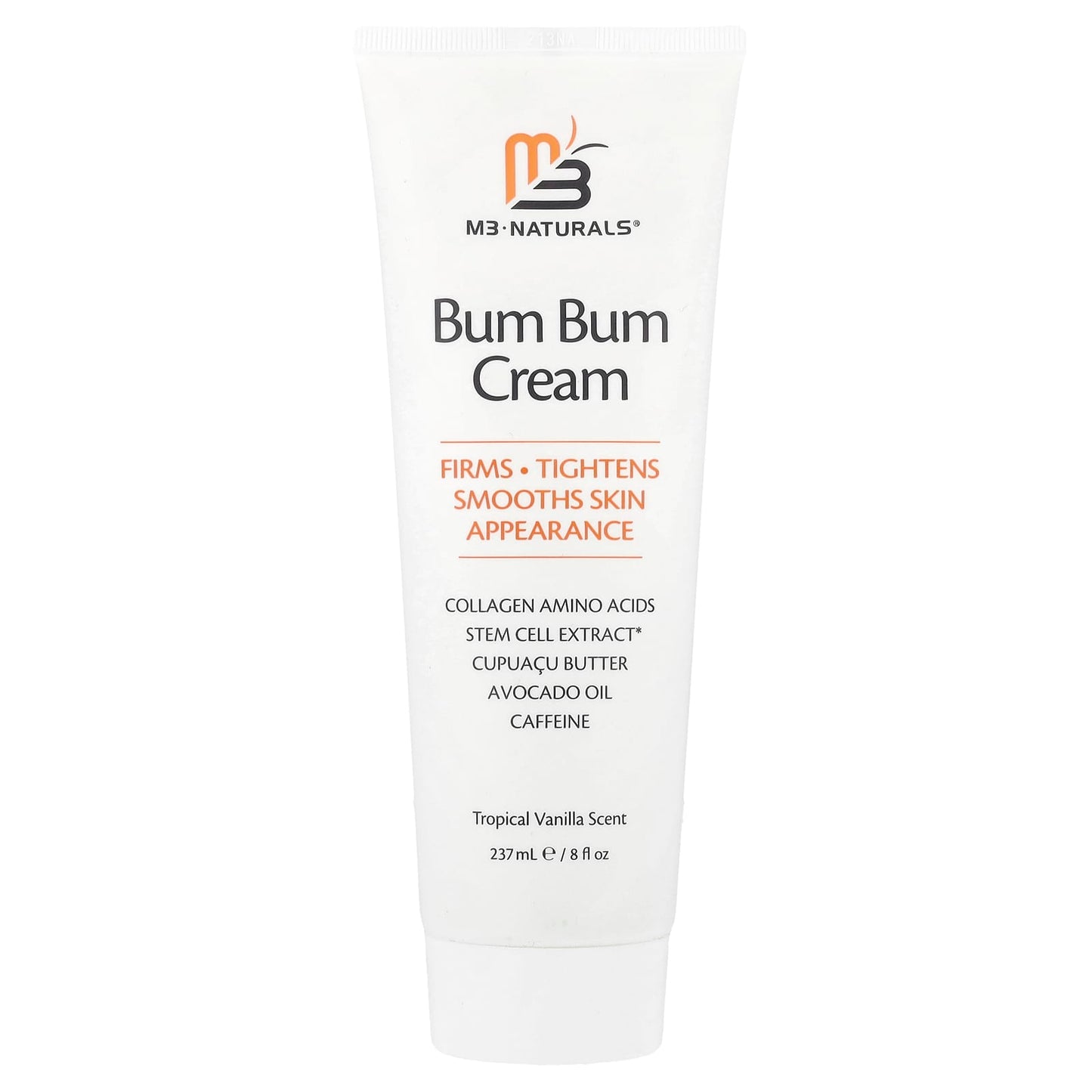 M3 Naturals, Bum Bum Cream, Tropical Vanilla, 8 fl oz (237 ml) - Image 1