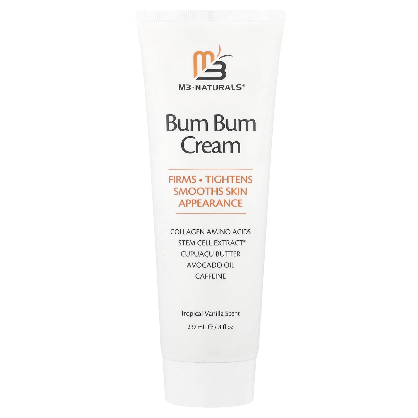 M3 Naturals, Bum Bum Cream, Tropical Vanilla, 8 fl oz (237 ml) - Image 1