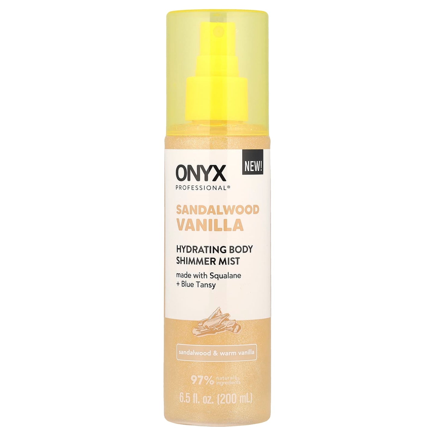 Onyx Professional, Hydrating Body Shimmer Mist, Sandalwood & Warm Vanilla, 6.5 fl oz (200 ml) - Image 1