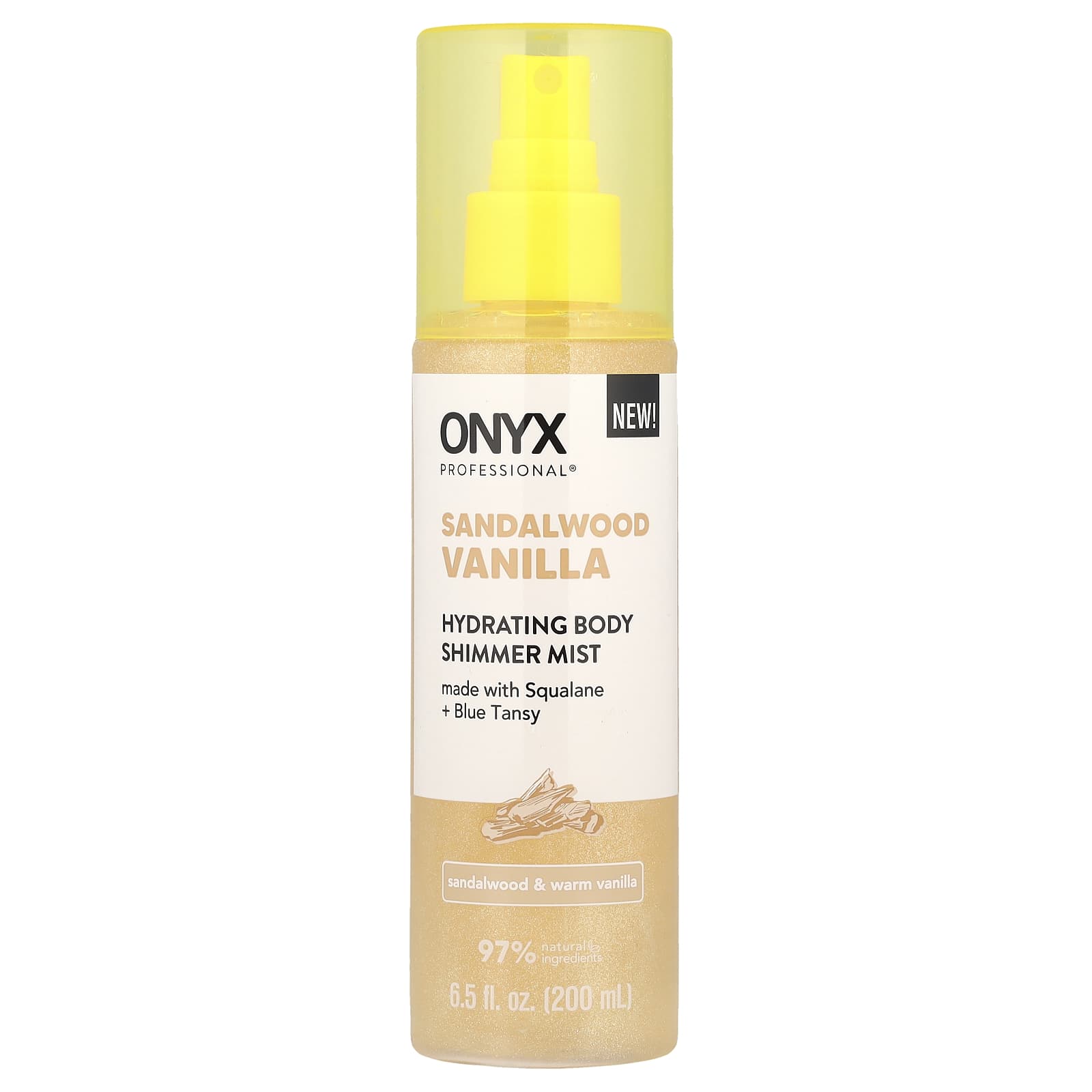 Onyx Professional, Hydrating Body Shimmer Mist, Sandalwood & Warm Vanilla, 6.5 fl oz (200 ml) - Image 1