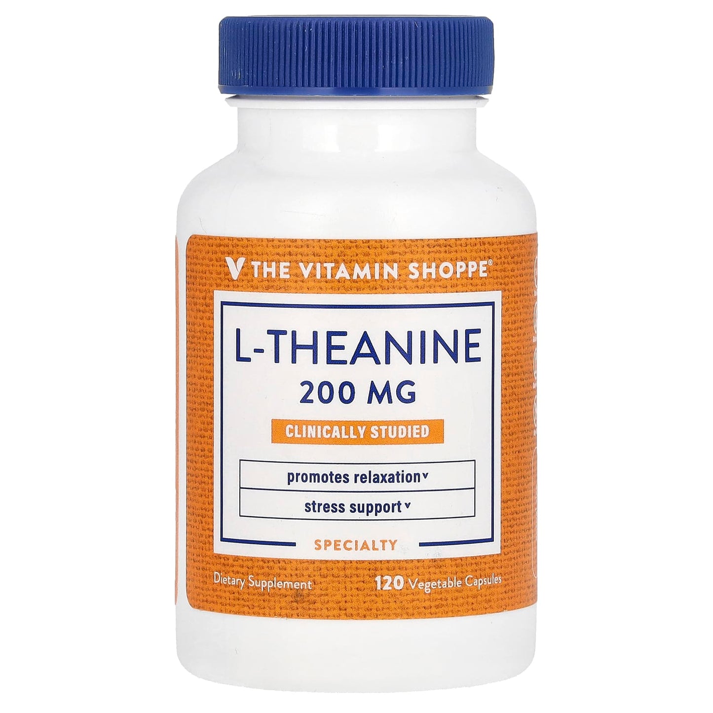 The Vitamin Shoppe, L-Theanine , 200 mg, 120 Vegetable Capsules - Image 1