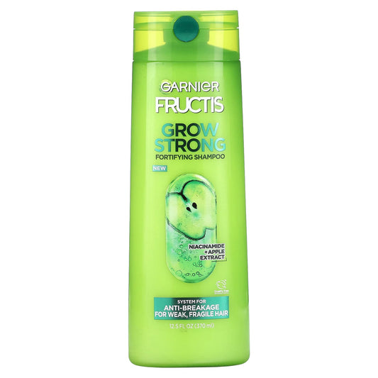 Garnier Grow Strong Fortifying Shampoo, 12.5 fl oz, Cruelty-Free & Vegan - Image 1