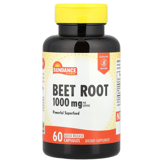 Sundance Vitamins, Beet Root, 60 Quick Release Capsules (500 mg per Capsule) - Image 1