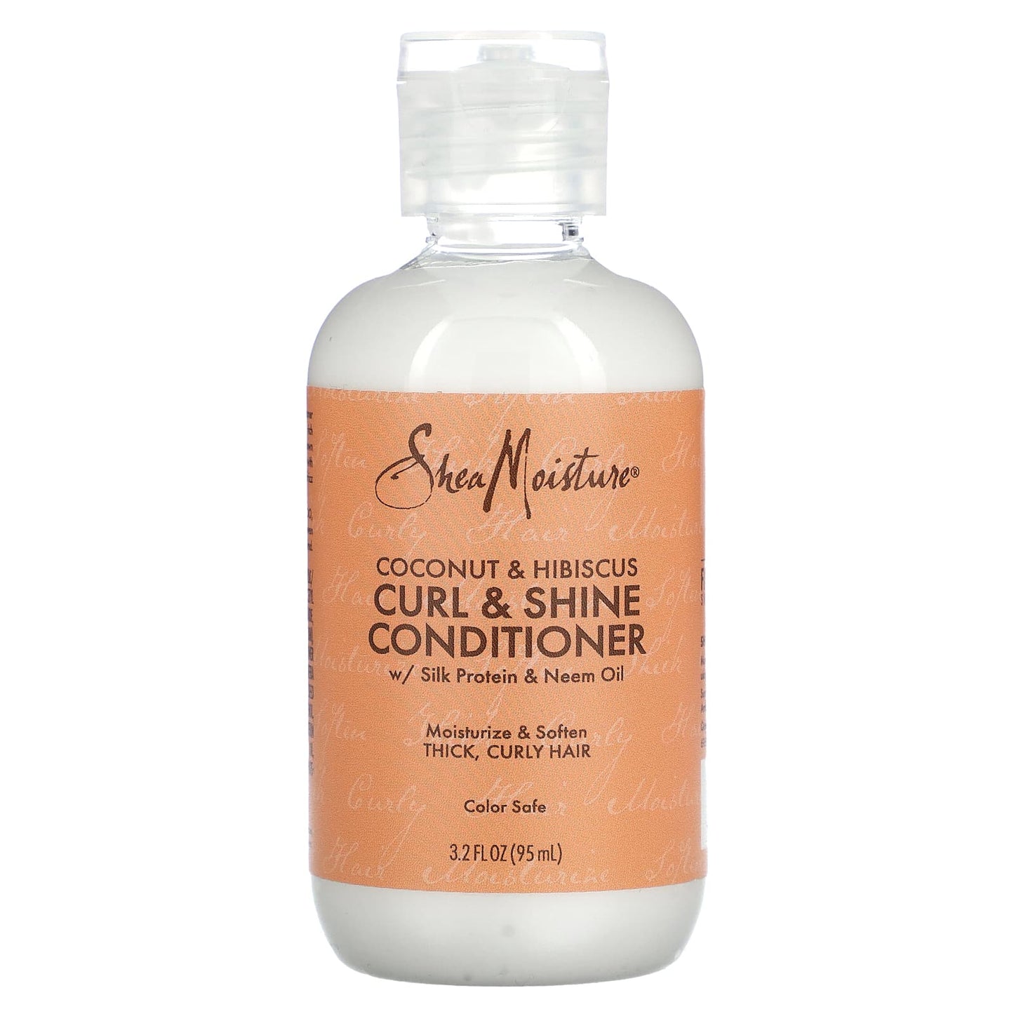 SheaMoisture, Curl & Shine Conditioner, Thick, Curly Hair, Coconut & Hibiscus, 3.2 fl oz (95 ml) - Image 1